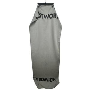 Hotworx Non Slip Yoga Towel Gray Gripper Bottom Cloth 29" x 78" Mat Anti…